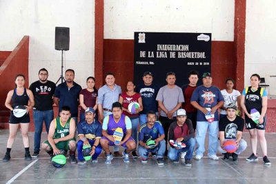 Inaugura Primera Liga Municipal de Basquetbol