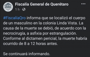 #Actualización | Hombre hallado sin vida en la capital fue estrangulado, informa Fiscalía