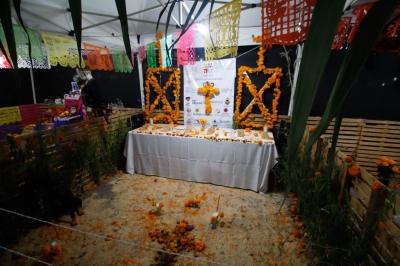 Saldo blanco en Tequisquiapan en festejo de día de muertos