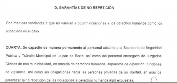 Sigue violación de DDHH en cárcel municipal de Jalpan