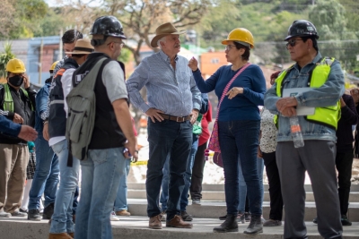 Supervisa Enrique Vega Carriles obra del rescate integral de la Alameda y la Construcción del Foro de El Capulín, en La Cañada
