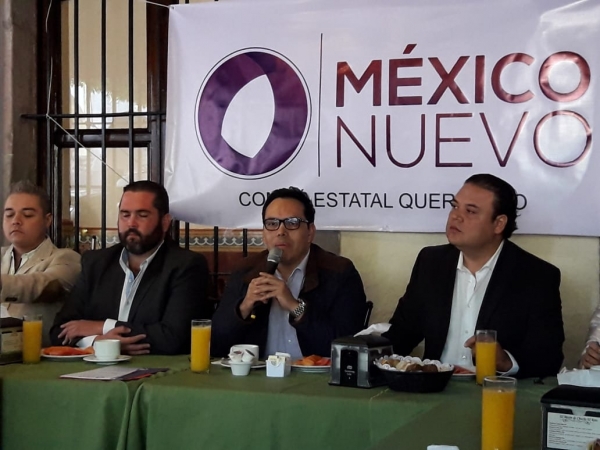 Partido &quot;México Nuevo&quot; busca afiliar 6 mil queretanos