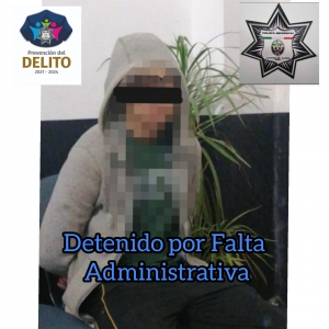 La policía municipal de Jalpan detiene a un sujeto por falta administrativa