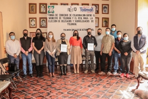 Firma Convenio Municipio de Tolimán con IEEQ para Garantizar la Legalidad de la Elección de Delegados y Subdelegados