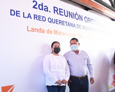Asiste Efraín Muñoz y  Adriana Portillo a la 2da reunión ordinaria de la Red Queretana de Municipios por la Salud