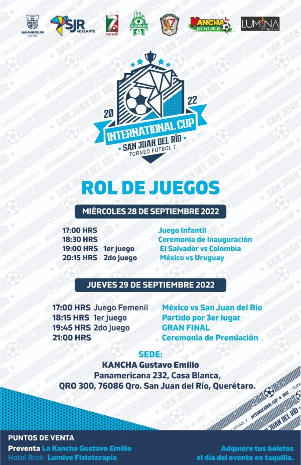 International Cup Futbol 7 San Juan del Río 2022 llegará este 28 y 29 de septiembre a Kancha Gustavo Emilio