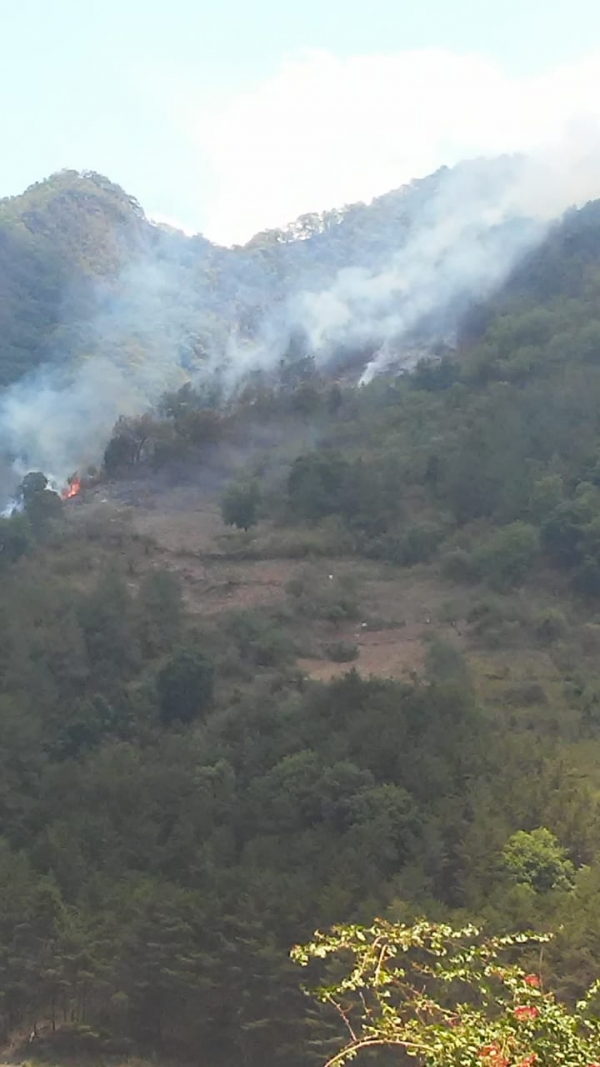 Quema agrícola provoca incendio