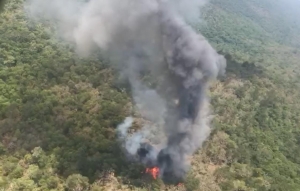 Encuentra SEMAR restos de helicoptero siniestrado