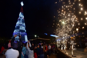 Encienden Árbol de Navidad en Ezequiel Montes