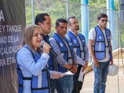 Arranca obra de Construcción de red de agua potable y tanque de almacenamiento en la Morita y la Barrosa