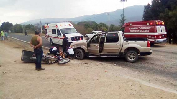 Resultó lesionado en choque