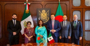 Recibe Gobernador de Querétaro a Embajadora de Bangladesh en México