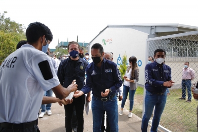 Supervisa Gobernador obra en CECyTEQ de Pedro Escobedo