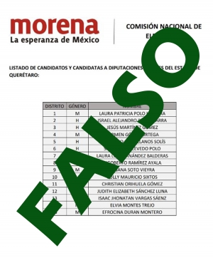 “Falso” Candidatura de Efrocina Durán por Morena