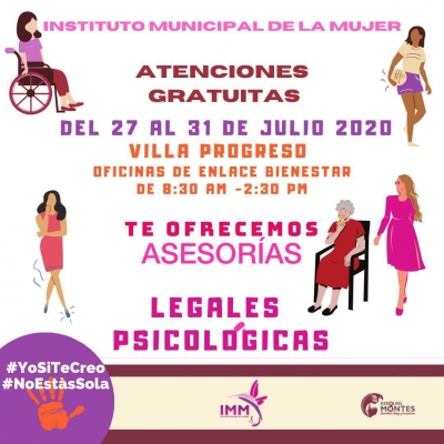 Instituto Municipal de la Mujer realiza atenciones gratuitas en Villa Progreso.