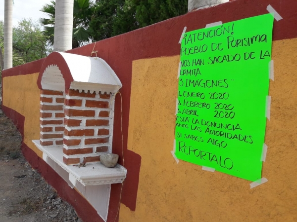 #CódigoRojo | Continúan robando imágenes religiosas