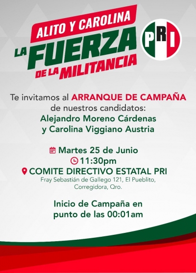 Arranca Alito campaña en Querétaro