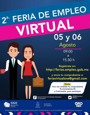 La ST lleva a cabo 2ª Feria de Empleo Virtual en Querétaro