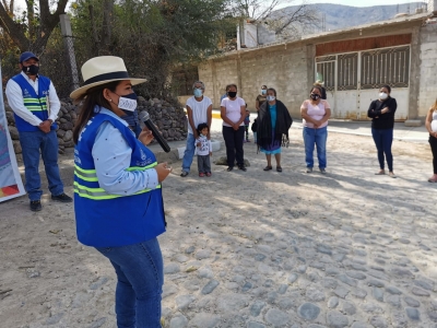 Entrega obras Lupita Alcántara en Tolimán