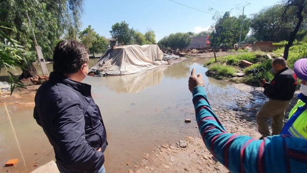 Alcalde Toño Mejía  Continúa visitando las zonas afectadas en Tequisquiapan