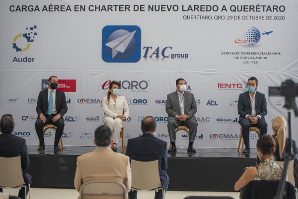 Inauguran autoridades de El Marqués carga aérea express Nuevo Laredo a Querétaro en el AIQ