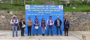 Arranca obra de construcción de techado de cancha de usos múltiples en El Gallo