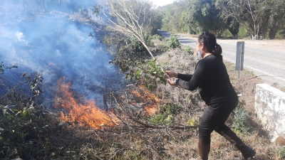 Sofocan incendio en El Trapiche