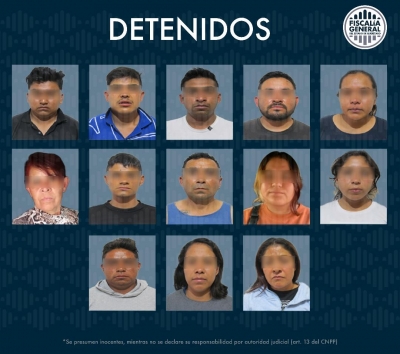 Detienen a 13 personas por hechos delictivos en El Marqués.