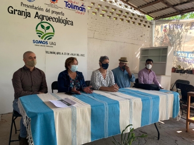 Inauguran proyecto de granja agroecológica y viveros sustentables UAQ y Municipio de Tolimán