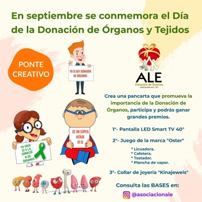 Asociación ALE convoca al concurso del Día de la Donación de Órganos