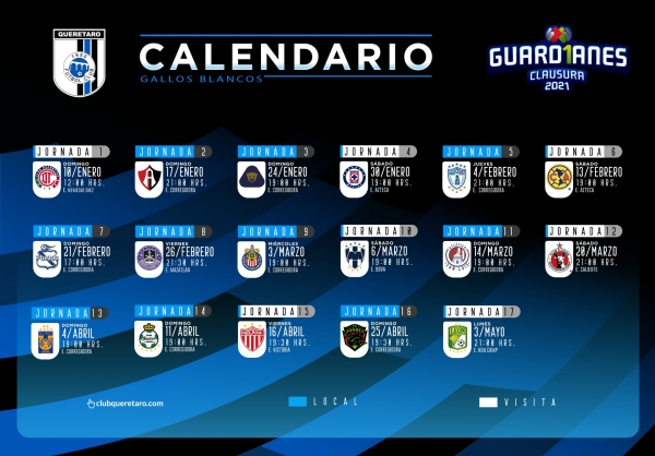 La Liga MX presentó su calendario del torneo Clausura 2021