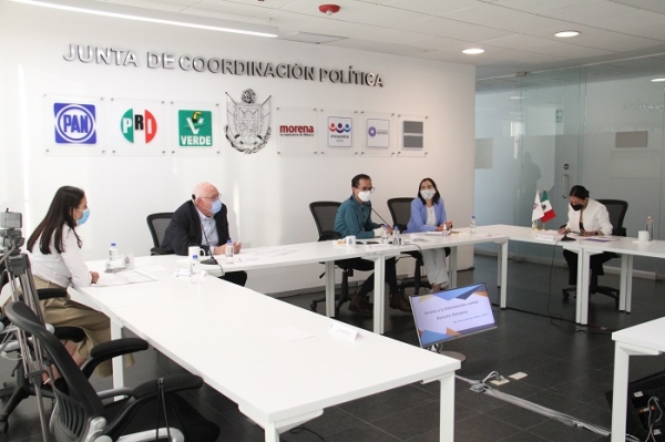 Integrantes de la Junta de Coordinación Política realizan entrevistas a candidatos para la elección del comisionado que integrará la Comisión de Transparencia y Acceso a la Información Pública del Estado de Querétaro (Infoqro)   