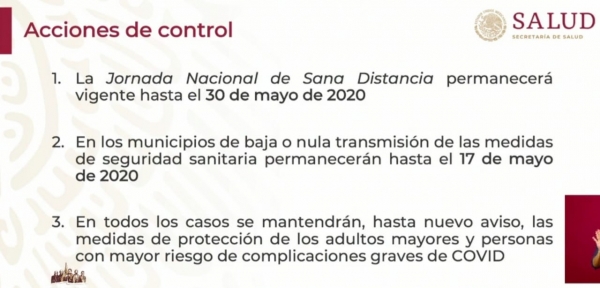 #ÚltimaHora | Sana distancia se amplía al 30 de mayo.