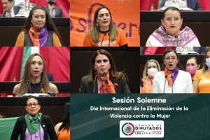 Con Sesión Solemne, Cámara de Diputados conmemora el Día Internacional de la Eliminación de la Violencia contra la Mujer