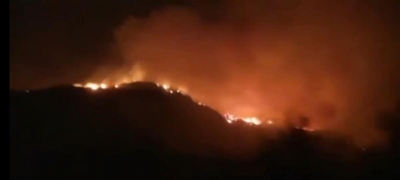 Fuera de Control incendio de Mesas de Santa Inés