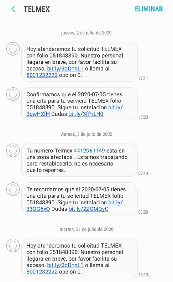 Dos años pidiendo cambio de  Domicilio, y TELMEX no le resuelve