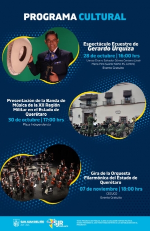 Dirección de Cultura de San Juan del Río anuncia eventos ecuestres y musicales