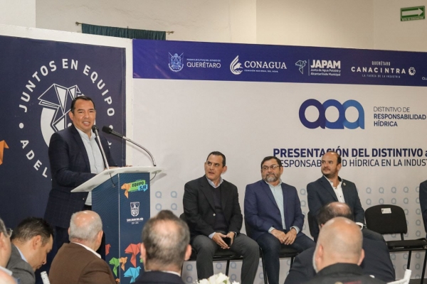 Distintivo aQa de Responsabilidad Hídrica, oportunidad para que el estado de Querétaro y San Juan del Río sean ejemplo nacional e internacional: Roberto Cabrera