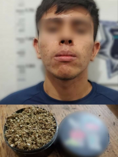 Detiene PoEs a masculino con marihuana