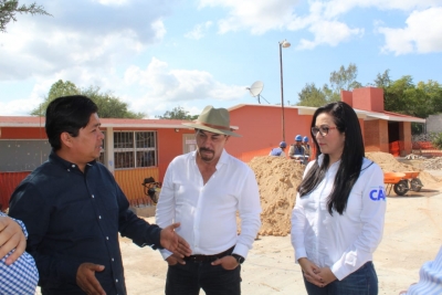 Realiza Lety Rubio recorrido de obras por comunidades de Cadereyta