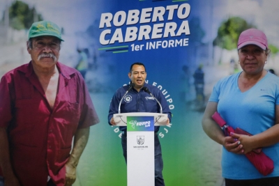 Con entrega de obra, Roberto Cabrera inicia actividades por su Primer Informe de Gobierno