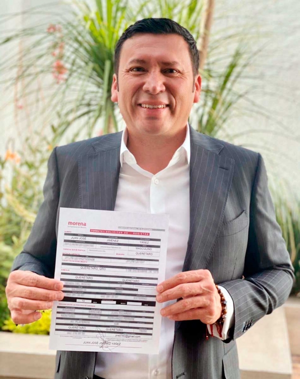 Juan José Jiménez se registra como aspirante a la candidatura por Morena a la Presidencia Municipal de Querétaro