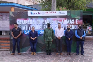 Impulsa Marina Ponce canje de armas en Agua Zarca junto a SEDENA.