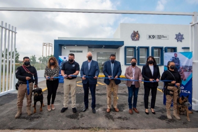 Inaugura Enrique Vega “Edificio de la Unidad Cinotáctica K9”.