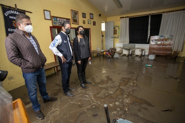 Recorre el Gobernador zonas afectadas por inundaciones en Tequisquiapan