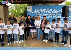 Inauguran aula didáctica en la Escuela Primaria Daniel Ortiz en Durazno de San Francisco.