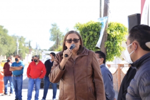 Elvia Montes inicia obra de rehabilitación de redes de agua potable en Villa Progreso.