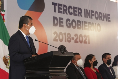 Rinde Filiberto Tapia Tercer Informe de Gobierno en Colón