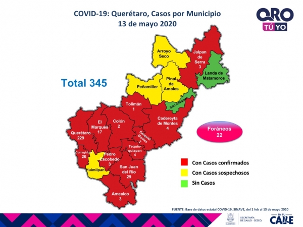 #Estado | 42 casos de COVID-19 en un día