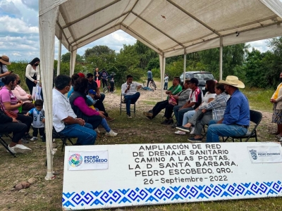 ANUNCIAN OBRA PÚBLICA PARA COMUNIDADES DE PEDRO ESCOBEDO